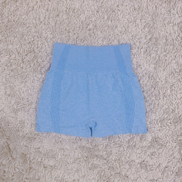 3Pc Blue Vital Seamless Set (Shorts,Leggings,Top) - Picture 4 of 4